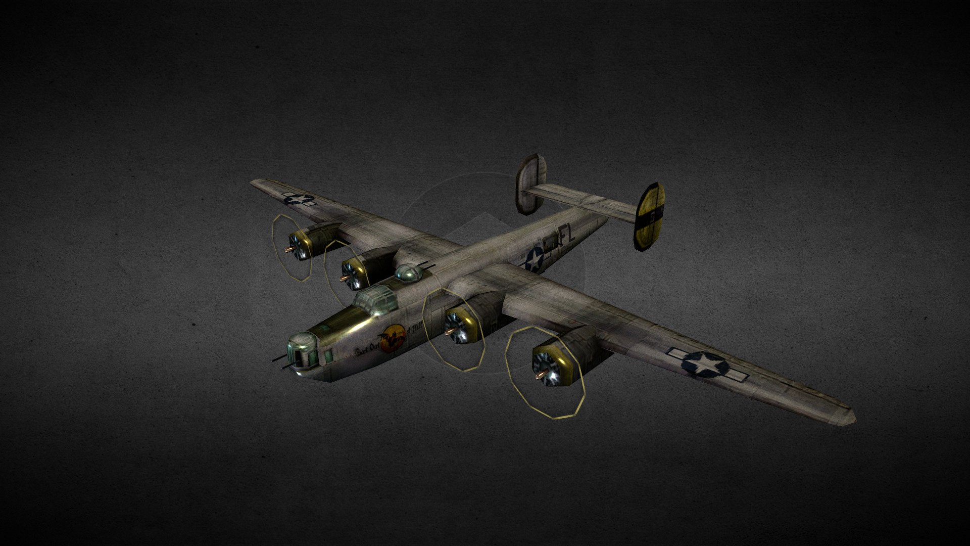 Consolidated B-24J Liberator, Bare Metal - 3D model by SquireJames ...