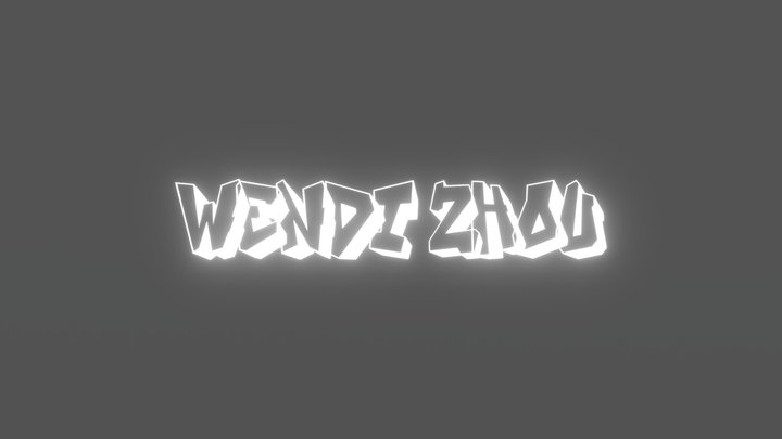 Wendi Zhou Signature 3D Model