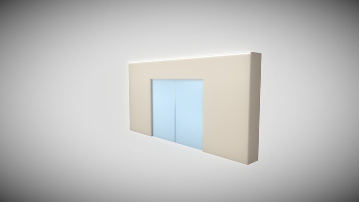 Simple automatic door animation 3D Model
