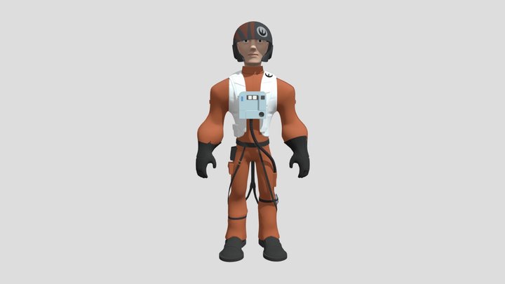 X wing Pilot 3D Model
