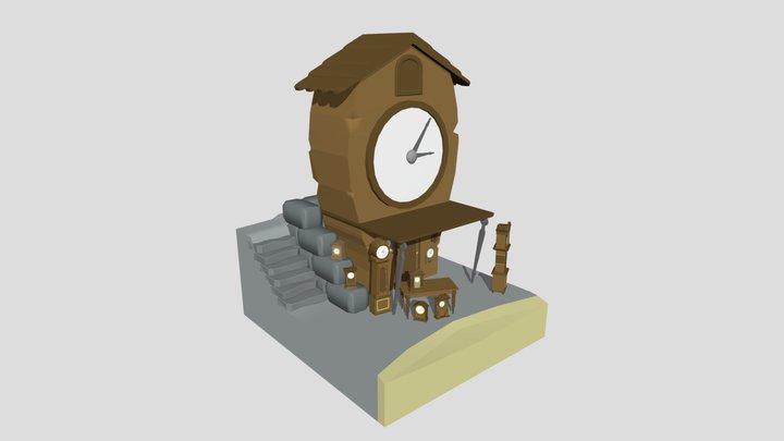 victorian clock shop 3D Model