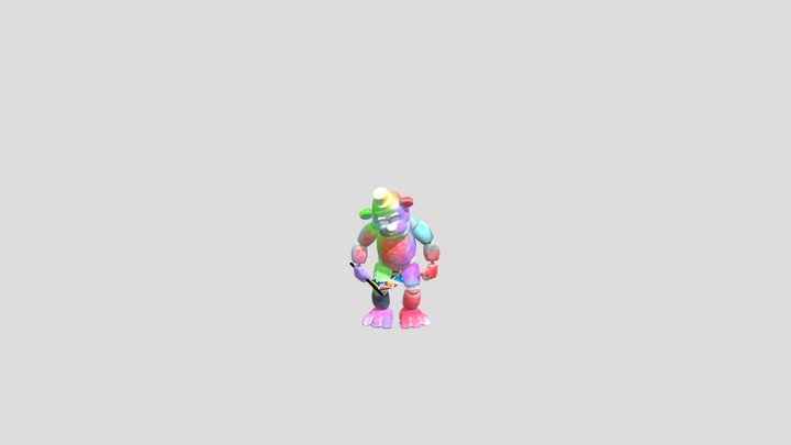 Negate Rainbow Freddy 3D Model