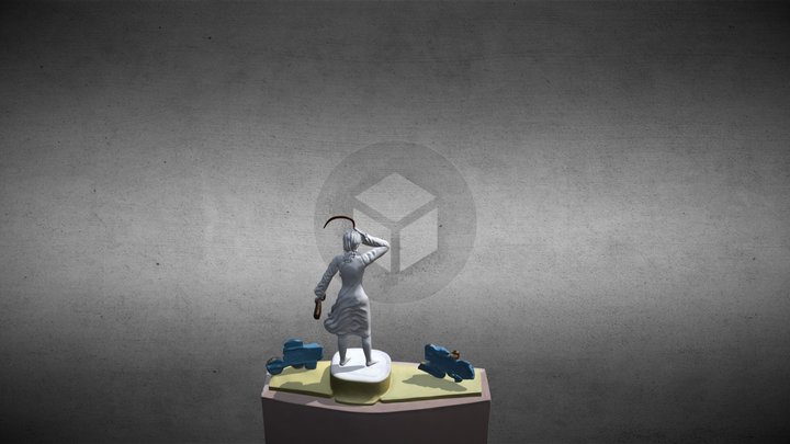 Monument to farmers Velikiy Mitnik 3D Model