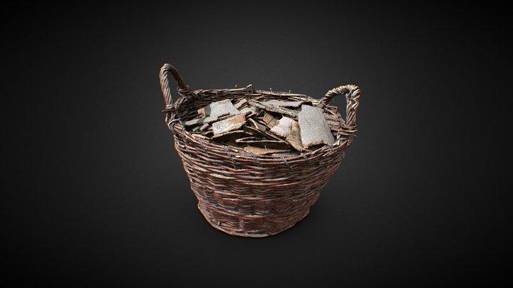 Wicker Basket 3D scan 3D Model
