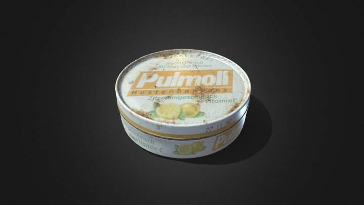 Old cough drop tin 3D Model