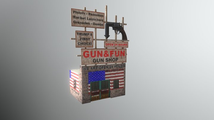 GUN AND FUN PAPERCRAFT BY PAPERMAU 20171 3D Model