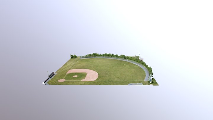 First Drone Over Baseball Field 3D Model