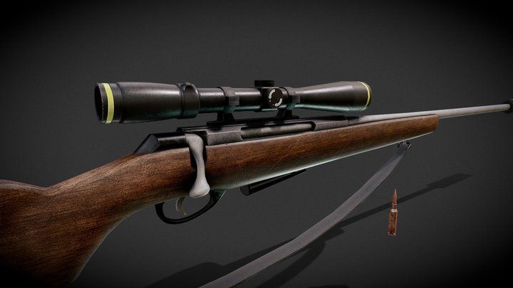 Tikka T3 Hunting Rifle 3D Model