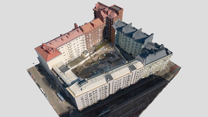 City block in Helsinki 3D Model