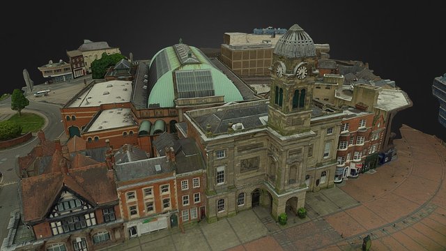 Derby Market & Town Halls 3D Model