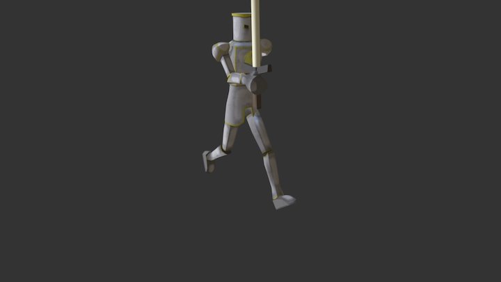 Knight Running 3D Model
