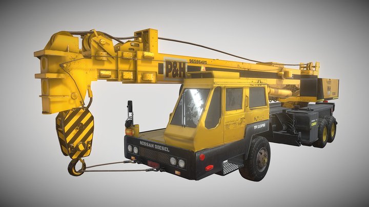Nissan Diesel Tadano  Low-poly 3D 3D Model