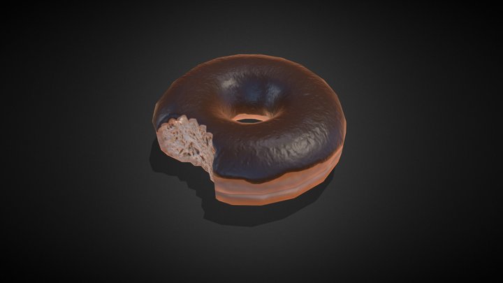 Chocolate Doughnut 3D Model