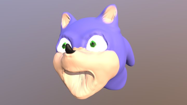 Movie Sonic Screaming 3D Model