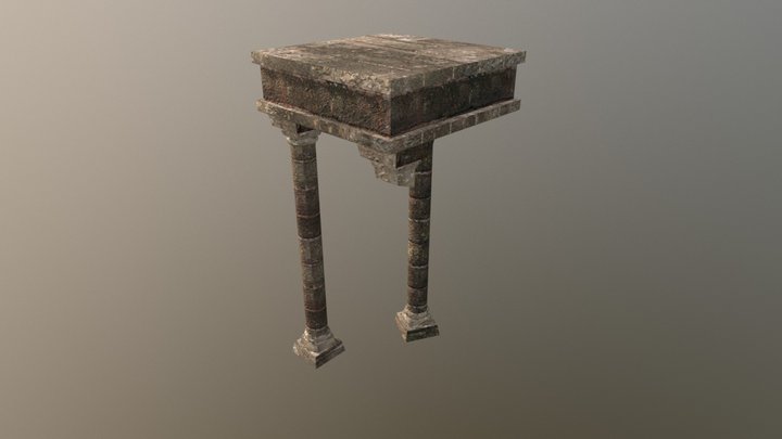 3d Platform stone 3D Model