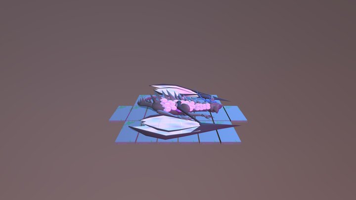 vivians dragon with pink scales 3D Model