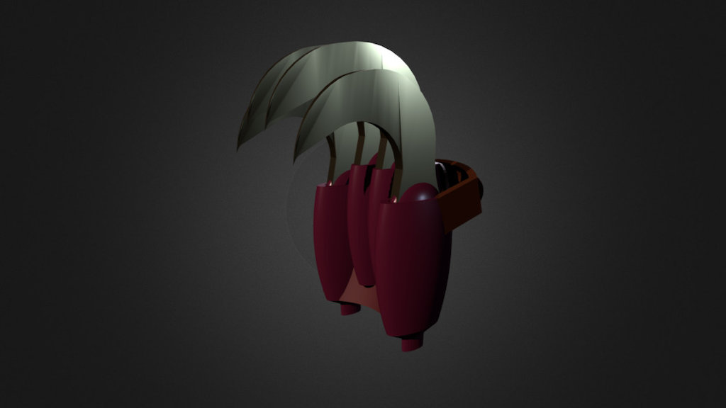 Terraria - Fetid Baghnakhs (Bagh Naka) — Sketchfab embed 3D viewer