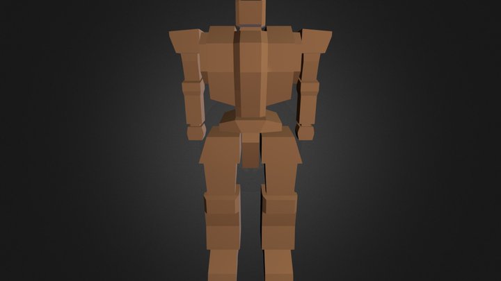 Low-Low poly mech 3D Model