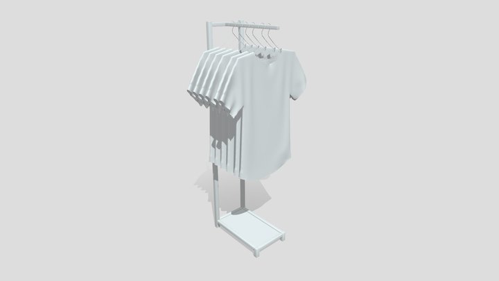 unisex woman women man men tshirt shirt rack 3D Model