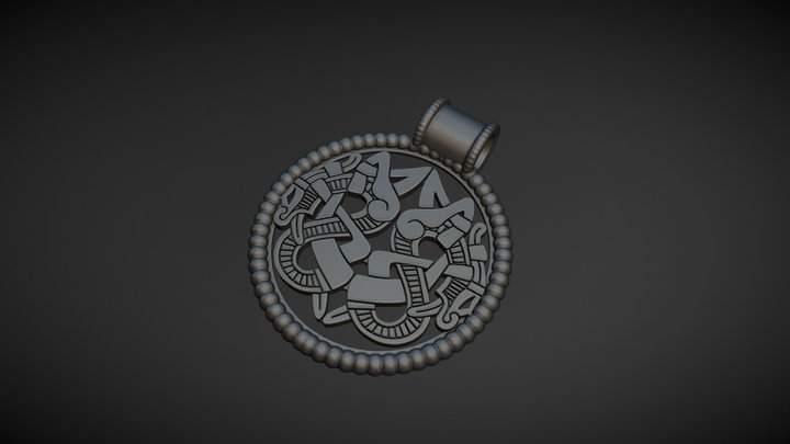 Viking dragons pendant 3D Model