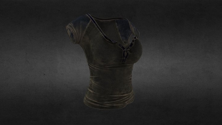 VNeck T-Shirt for Female 3D Model