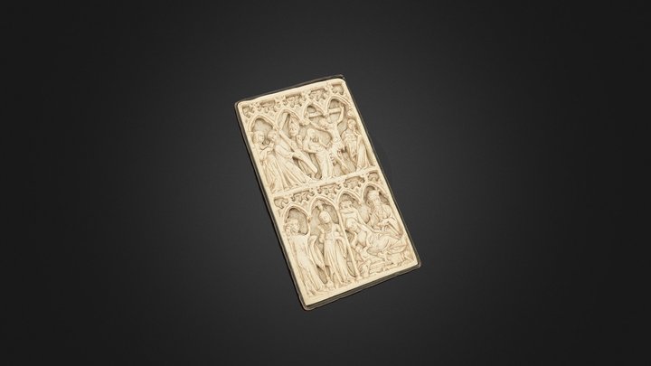 Wing of a Gothic Ivory Diptych - Modern Replica 3D Model