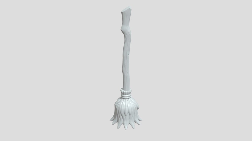 A wooden broom