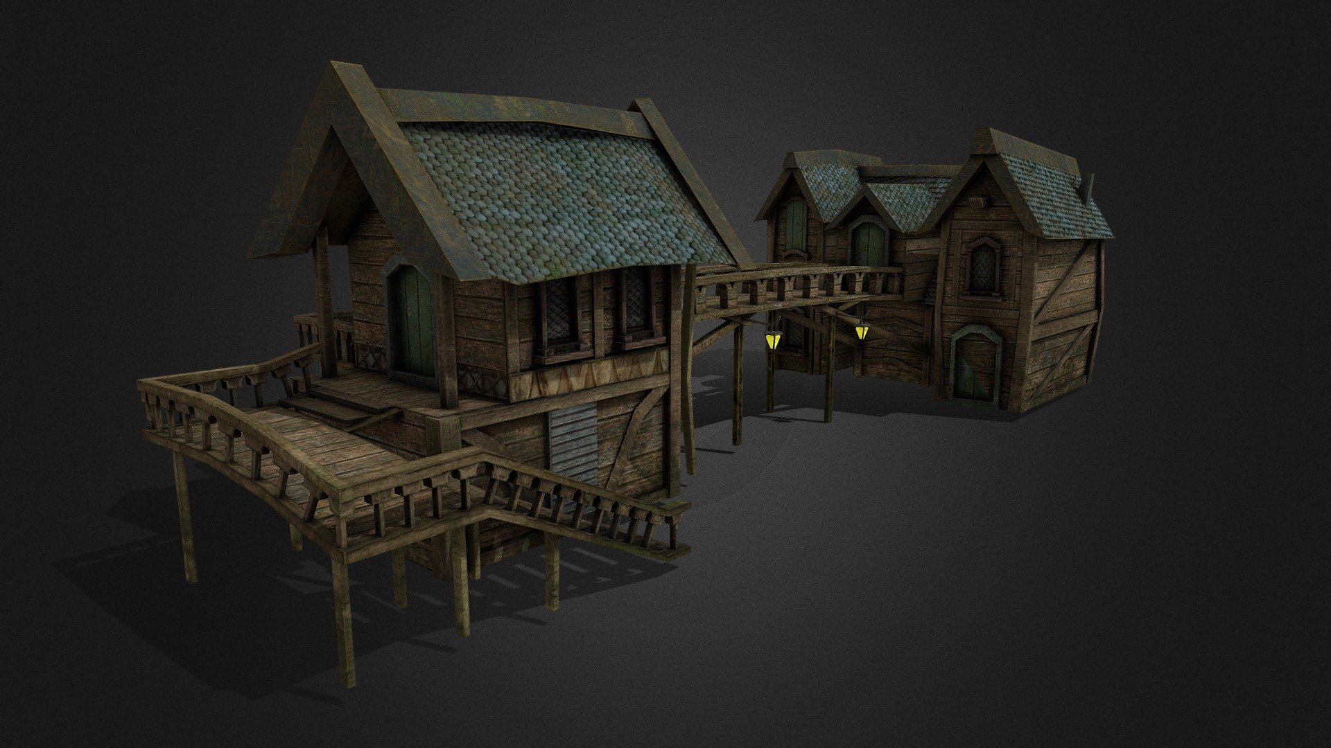 Lake Town House - Download Free 3D model by Vanessa Celine ...