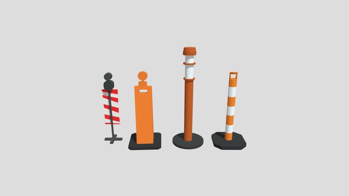 Safety Cones 3D Model