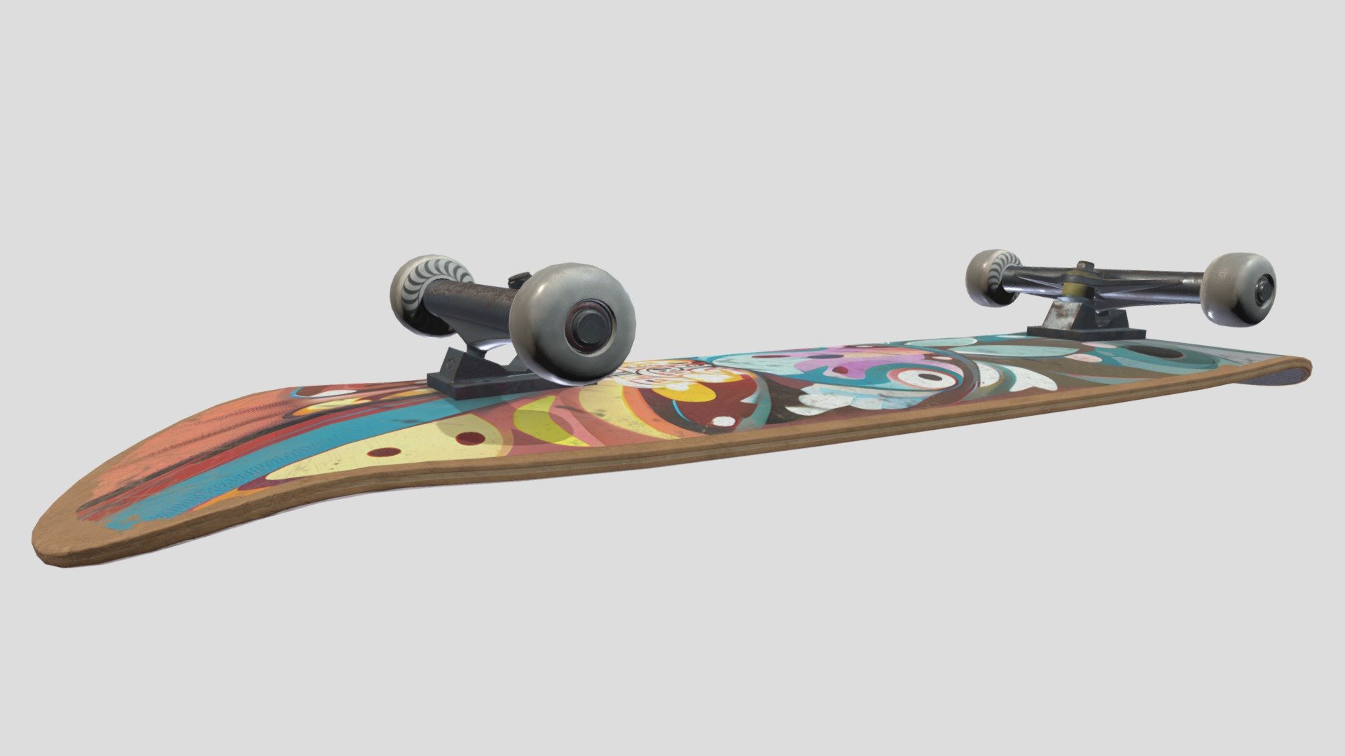 skateboard Download Free 3D model by light_h [8ae2854] Sketchfab
