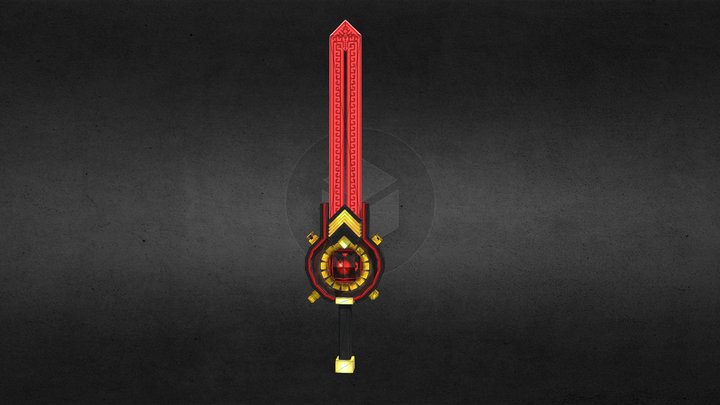Gemform netherite sword v1 3D Model