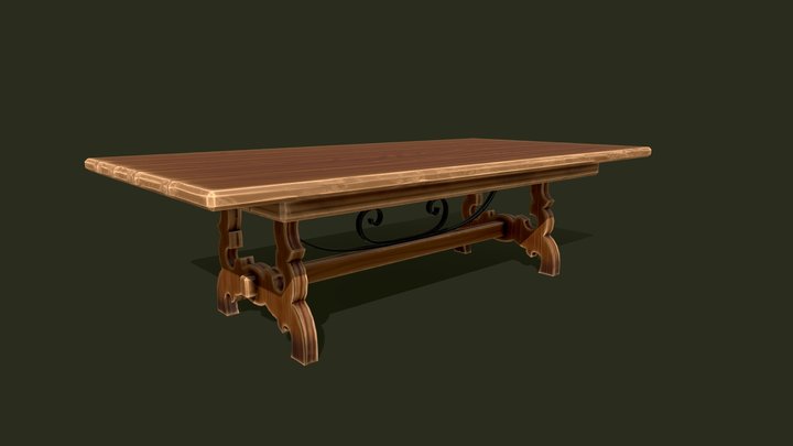 Granny's dining table 3D Model