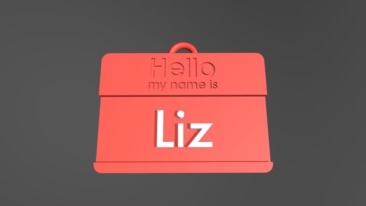 Name Tag 3D Model