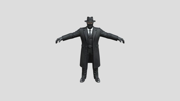 THE DETECTIVE MAN(textured) 3D Model