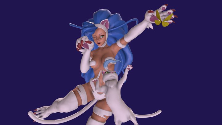 low polygon felicia 3D Model