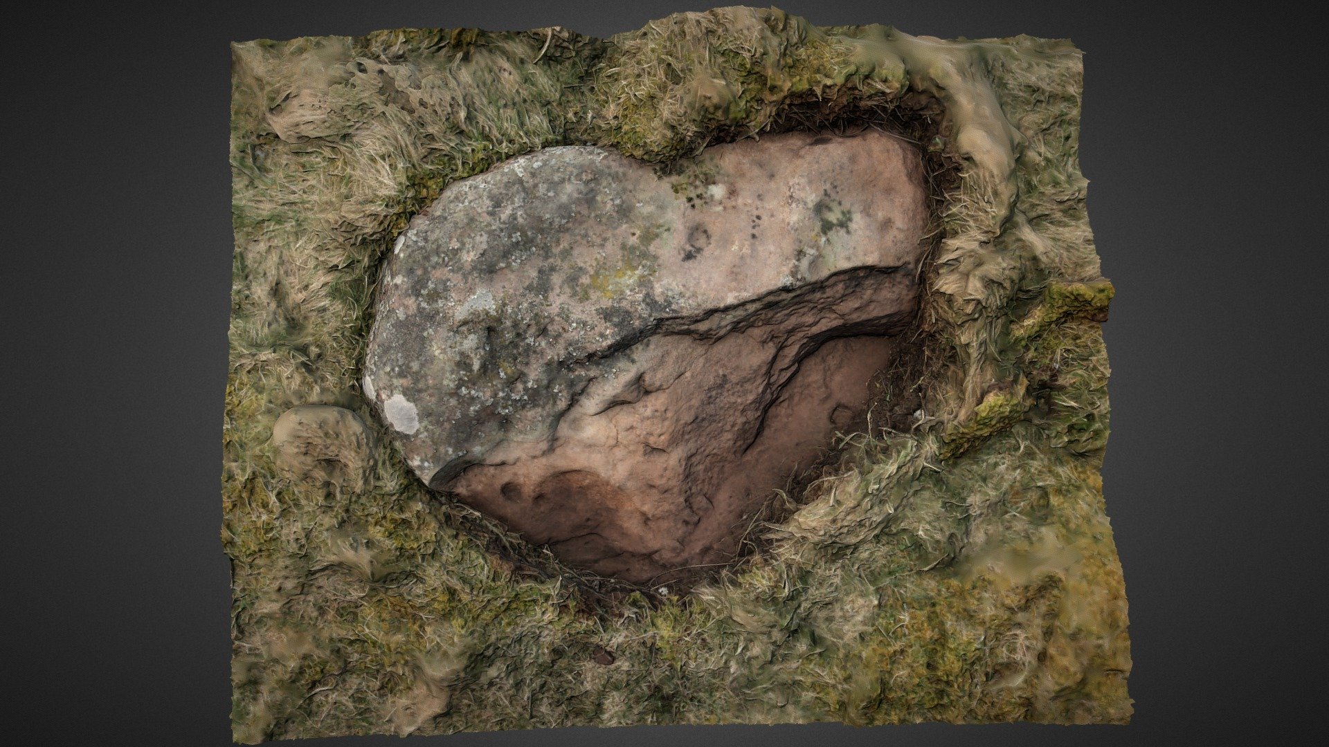 'Ark Hill 1' Cup marked rock, Glamis, Scotland