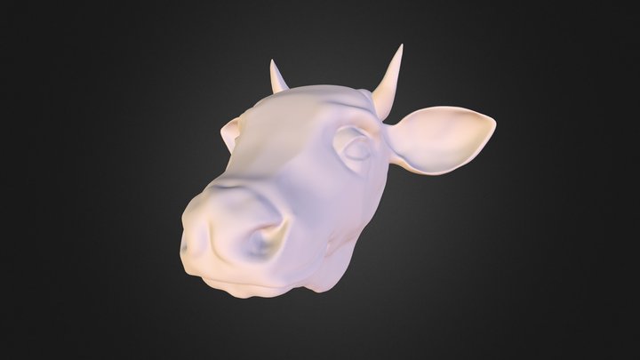 Cow Head 3D Model