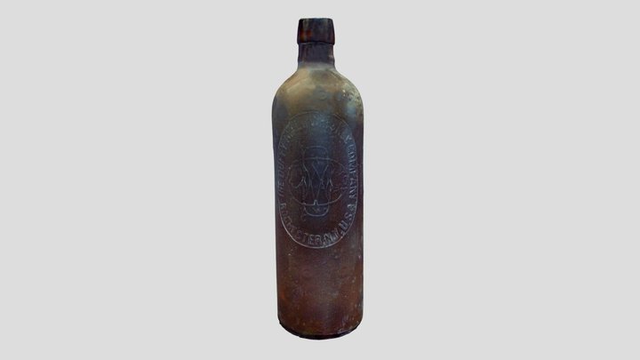 Duffy Malt Whiskey Bottle 1886 3D Model