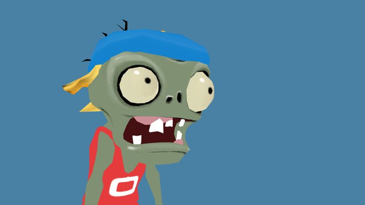Pole Vaulter Zombie 3D Model