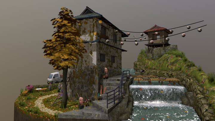 DAE Diorama - Grandma's House 3D Model