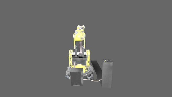 Rusty factory robot arm 3D Model