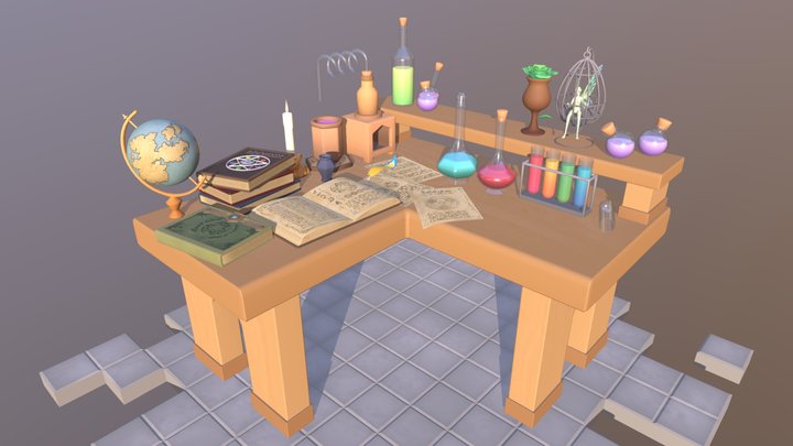Alchemist Desk 3D Model