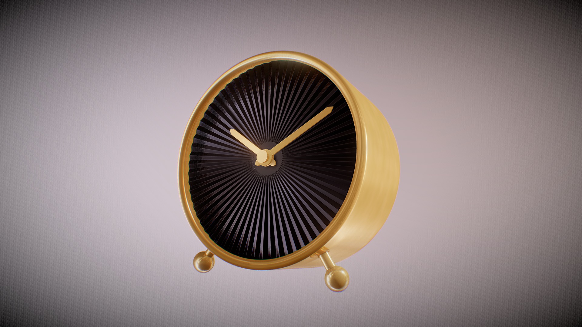 3D model Snofsa Clock - This is a 3D model of the Snofsa Clock. The 3D model is about a gold and black clock.