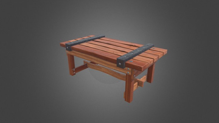 Stylized Low Poly Table 3D Model