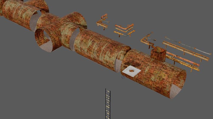 Modular tunnels 3D Model