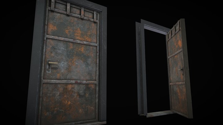 Door _ Old _ Metal - 14MB – Kostenloses 3D-Modell STL