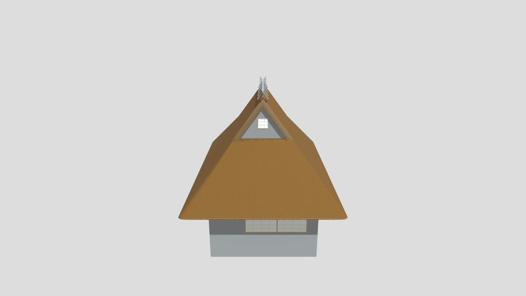 Thatched Stylized Low Poly House