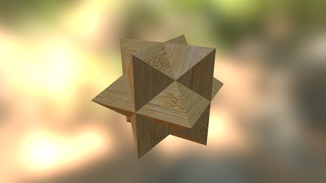 Puzzle Star Cube, assembled 3D Model