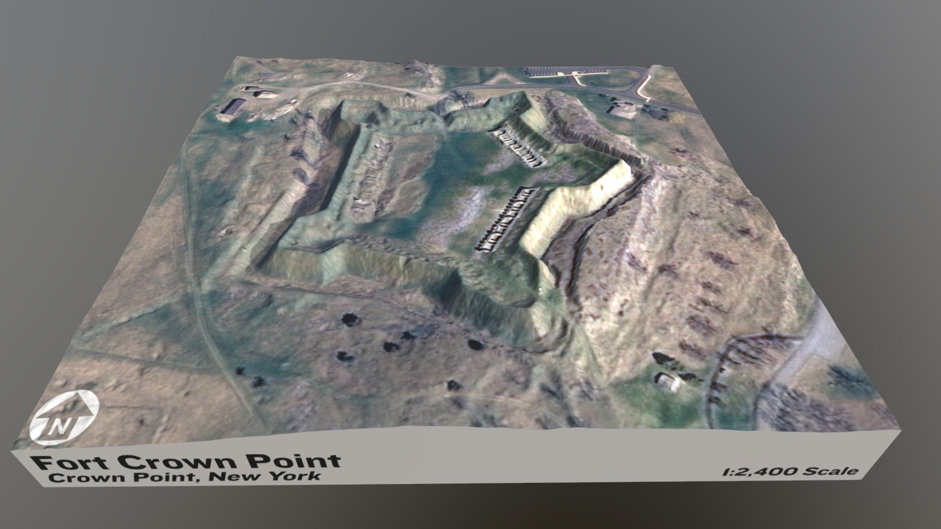 Fort Crown Point, Spring (1:2,400 Scale) - 3D model by smartmAPPS ...