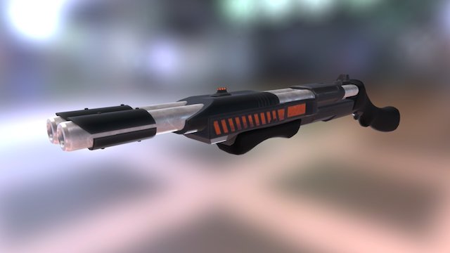 Scifi Shotgun 3D Model